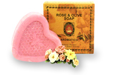 Натуральное мыло с экстрактом розы и оливковым маслом / Herbal rose and olive soap aromatic