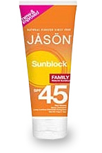 Натуральный солнцезащитный крем для всей семьи SPF 45 / Sunblock Family Natural SPF 45