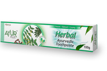 Зубная паста Аюр Плюс Травяная Ним + Бабул + Лонга / Herbal Ayuvedic Toothpaste