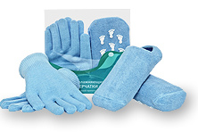 Увлажняющие перчатки и носки с гелевой пропиткой SPA Belle (цвет голубой)