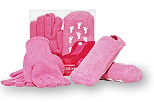 Увлажняющие перчатки и носки с гелевой пропиткой SPA Belle (цвет розовый)
