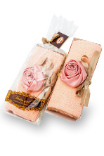 Полотенце столовое для гурманов Рулет Роза в розовой пудре