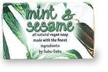 Натуральное мыло с маслом ментола и кунжута первого отжима / Natural Soap Mint and Sesame