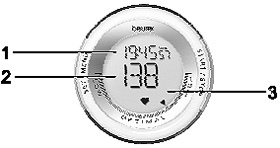 Спортивные часы Beurer PM58 - дисплей
