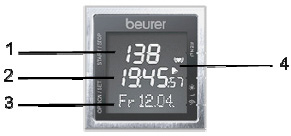 Спортивные часы Beurer PM60 - дисплей