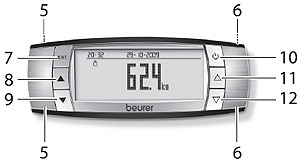 Весы диагностические Beurer BF100 - пульт управления
