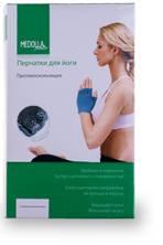 Перчатки для йоги противоскользящие Medolla Fitness (арт.4042PY-D)