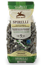 Макароны Spirelli Alce Nero из пшеницы дурум (особая обработка) с крапивой
