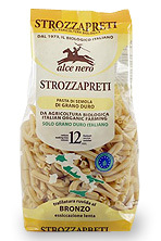 Макароны Strozzapreti Alce Nero из пшеничной муки семолины (дурум)