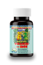 Витазаврики жевательные витамины с железом / Herbasaurs Сhewable Vitamins plus Iron